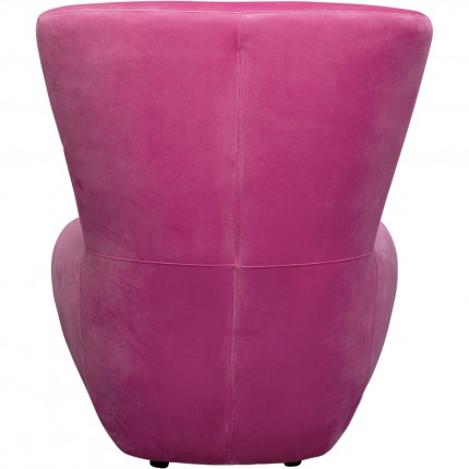 Armchair Sweep velvet pink Kare Design