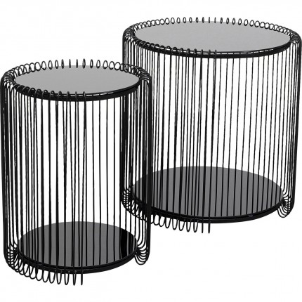 Side Table Wire Double black (2/Set) Kare Design