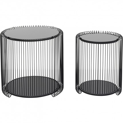 Side Table Wire Double black (2/Set) Kare Design