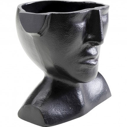 Vase Rostro face black 17cm Kare Design