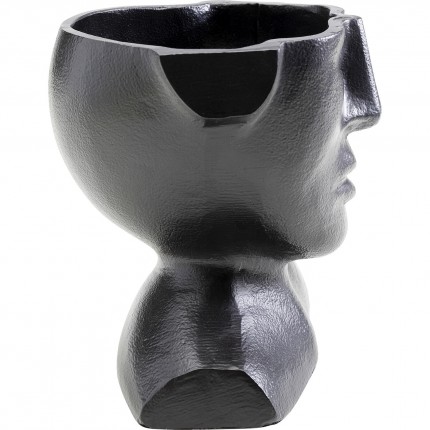 Vase Rostro face black 17cm Kare Design