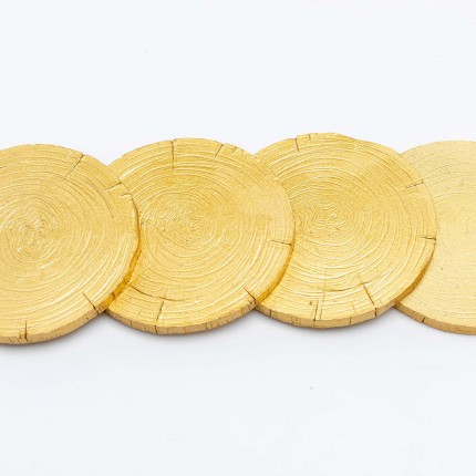 Deco gold bear 4 coasters Kare Design