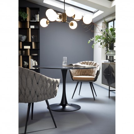 Table Schickeria 110cm noire Kare Design