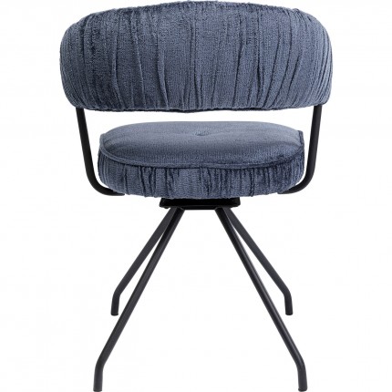 Swivel chair with armrests Arabella blue Kare Design