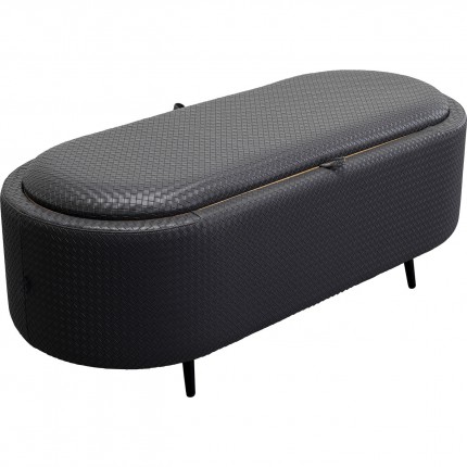 Storage bench Venezia black Kare Design