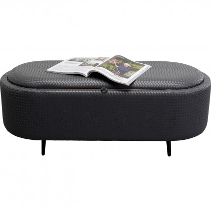 Storage bench Venezia black Kare Design