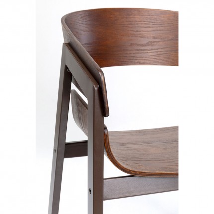 Chair with armrests Biarritz brown Kare Design