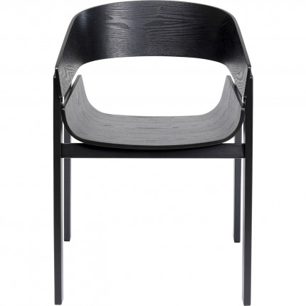 Chair with armrests Biarritz black Kare Design