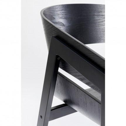 Chair with armrests Biarritz black Kare Design