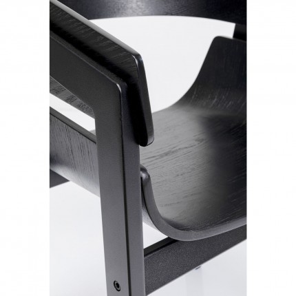 Chair with armrests Biarritz black Kare Design