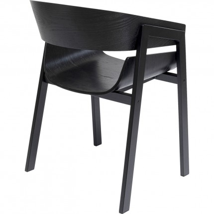 Chair with armrests Biarritz black Kare Design