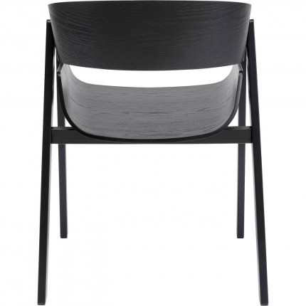 Chair with armrests Biarritz black Kare Design