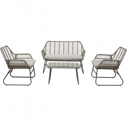 Outdoor Set Hilo grey 4-Seater Kare Design