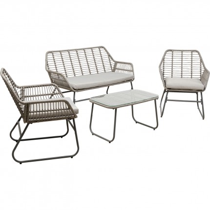 Outdoor Set Hilo grey 4-Seater Kare Design