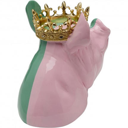 Deco pig king pink and green Kare Design