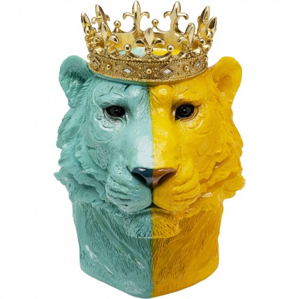 Deco tiger king blue and yellow Kare Design