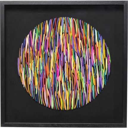 Framed Picture 3D Pasta 80x80cm Kare Design