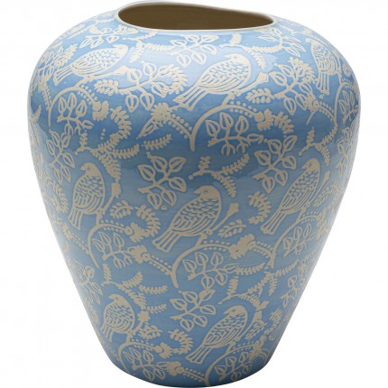 Vase blue birds 33cm Kare Design