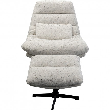 Swivel Armchair with Stool Columbia Kare Design