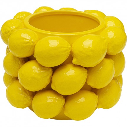 Vase lemons yellow 19cm Kare Design