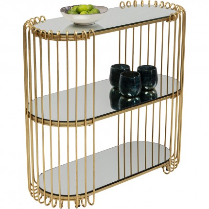 Console Wire 81x37cm brass Kare Design