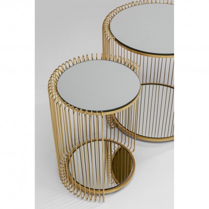 Side Table Wire Double brass (2/Set) Kare Design