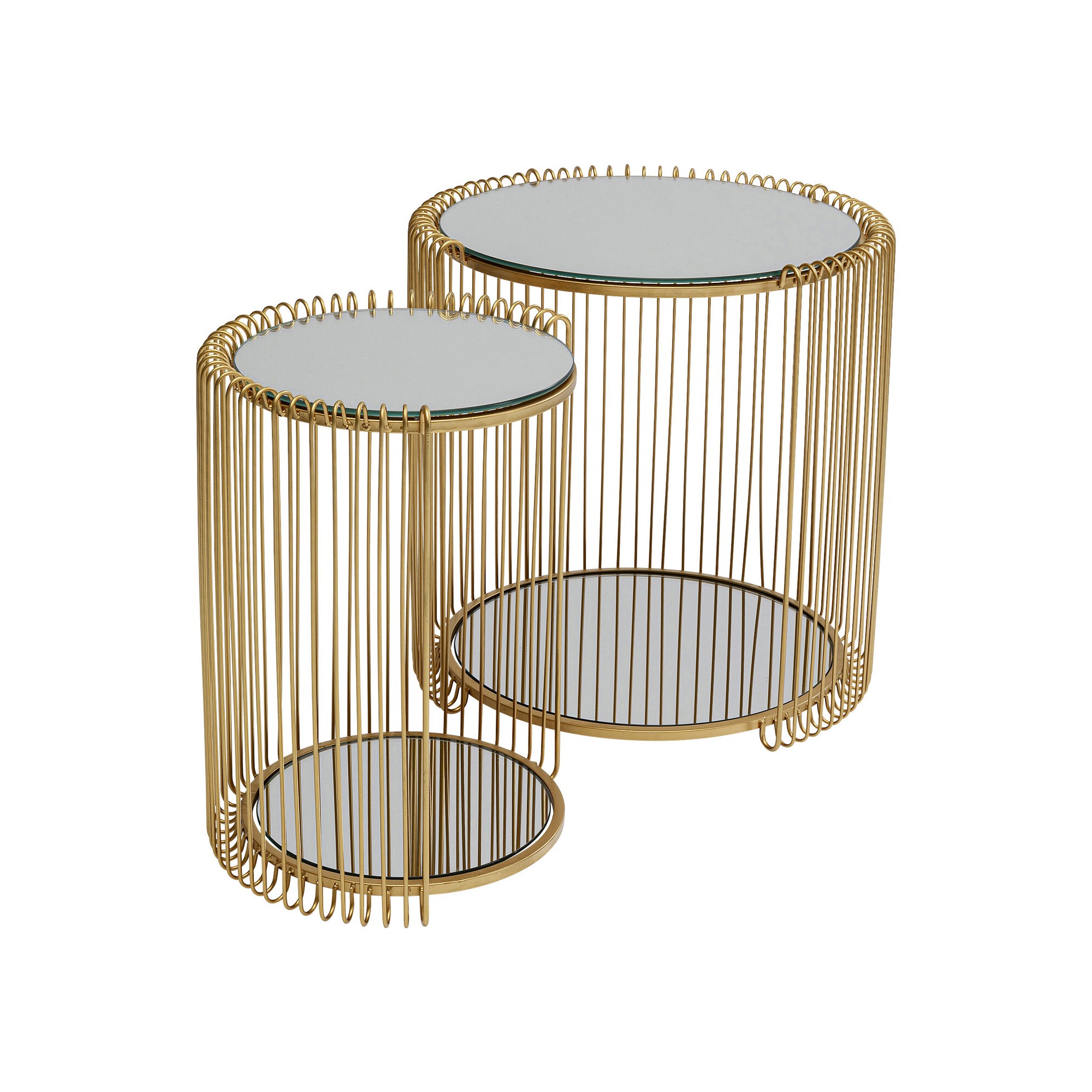 Side Table Wire Double brass (2/Set) Kare Design