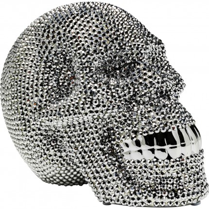 Money Box Skull Crystal Silver Kare Design