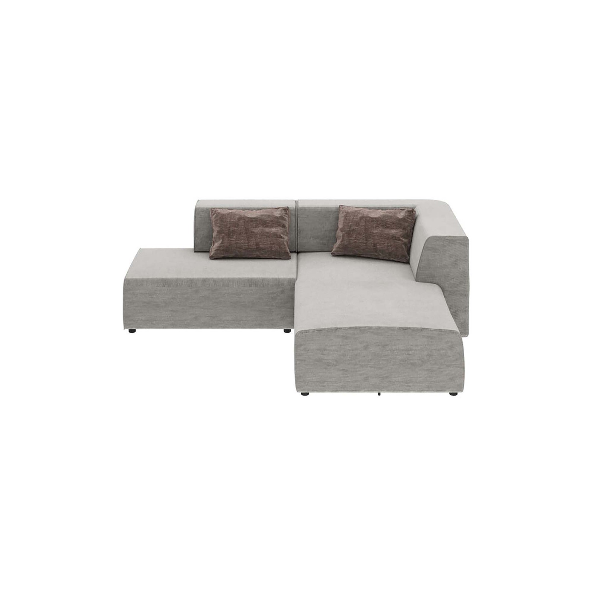 Corner Sofa Infinity Boston Right Grey 237cm Kare Design