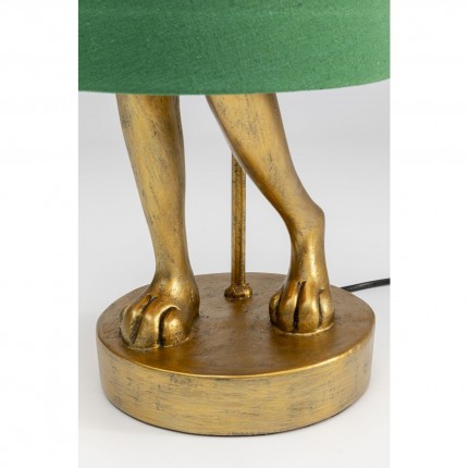 Lampe Animal lapin 68cm dorée et verte Kare Design