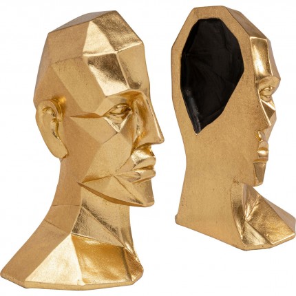 Bookend Face gold (2/Set) Kare Design