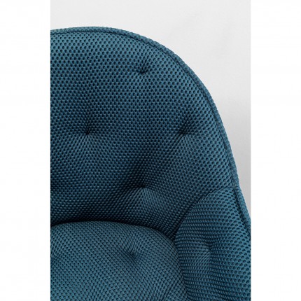 Swivel chair with armrests Carlito Mesh blue Kare Design