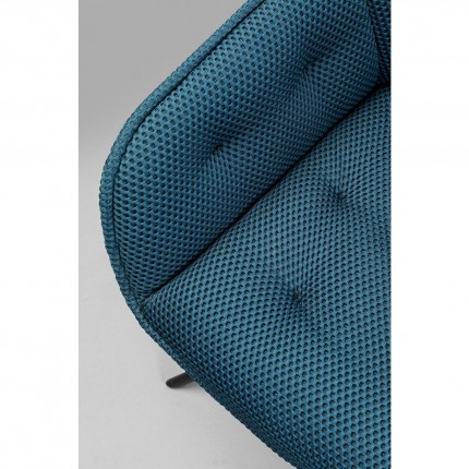 Swivel chair with armrests Carlito Mesh blue Kare Design