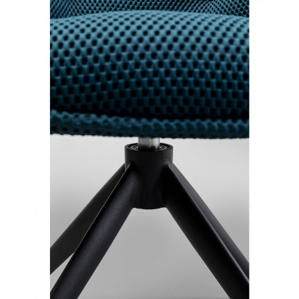 Swivel chair with armrests Carlito Mesh blue Kare Design