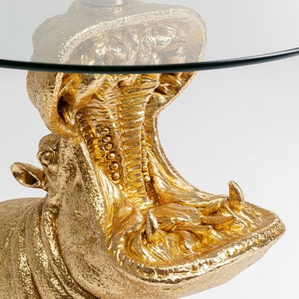 Side table hippopotamus gold Kare Design