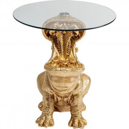 Side table hippopotamus gold Kare Design