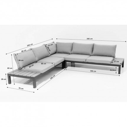 Outdoor Sofa Set Holiday White (4-Pieces) Kare Design