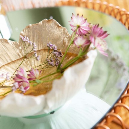 Deco Bowl Flower Bloom Creme Gold Ø20cm Kare Design