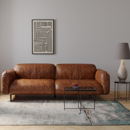 Sofa Calgary 3-Seater brown Kare Design