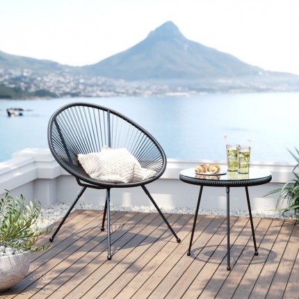 Outdoor Set Acapulco black Kare Design