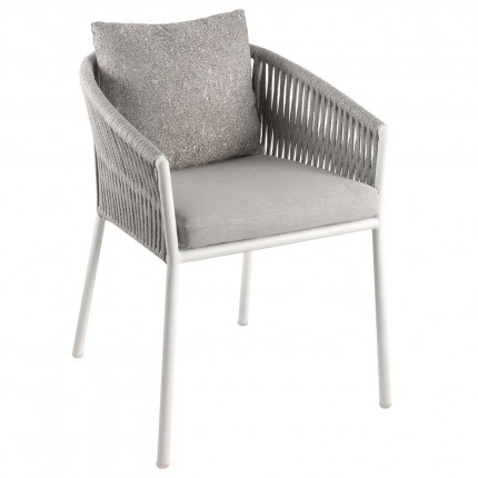 Garden chair with armrests Gabon white Gescova