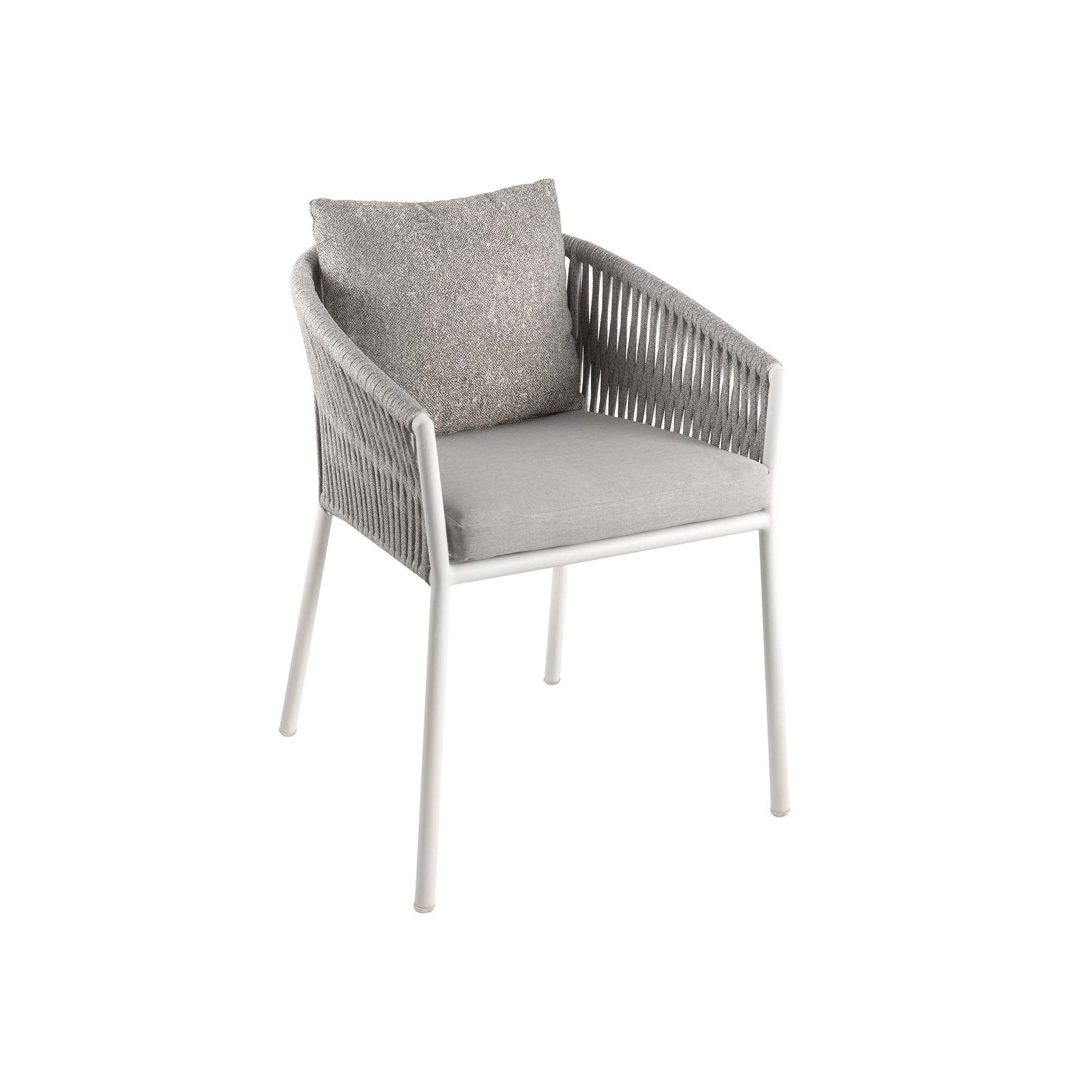 Garden chair with armrests Gabon white Gescova