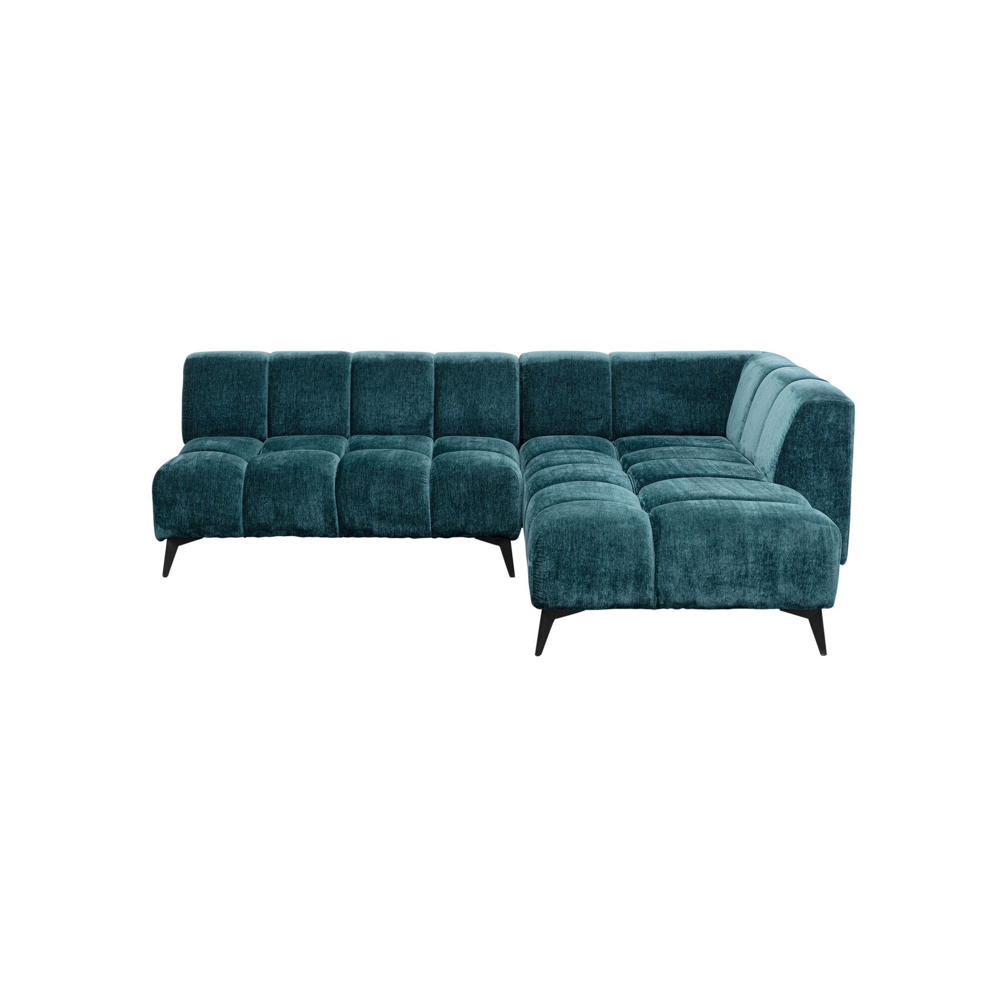 Corner Sofa Nia right velvet blue Kare Design