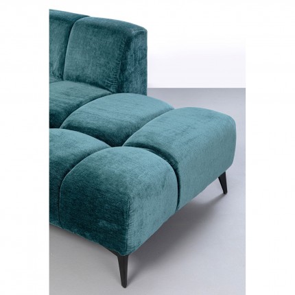 Corner Sofa Nia right velvet blue Kare Design