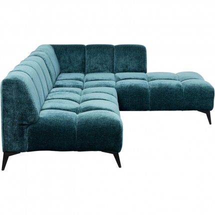 Corner Sofa Nia right velvet blue Kare Design