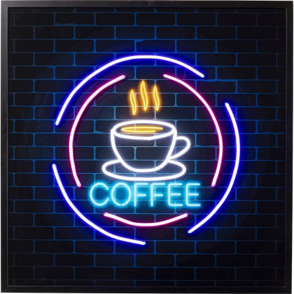 Picture Coffee LED 3D Kare Design