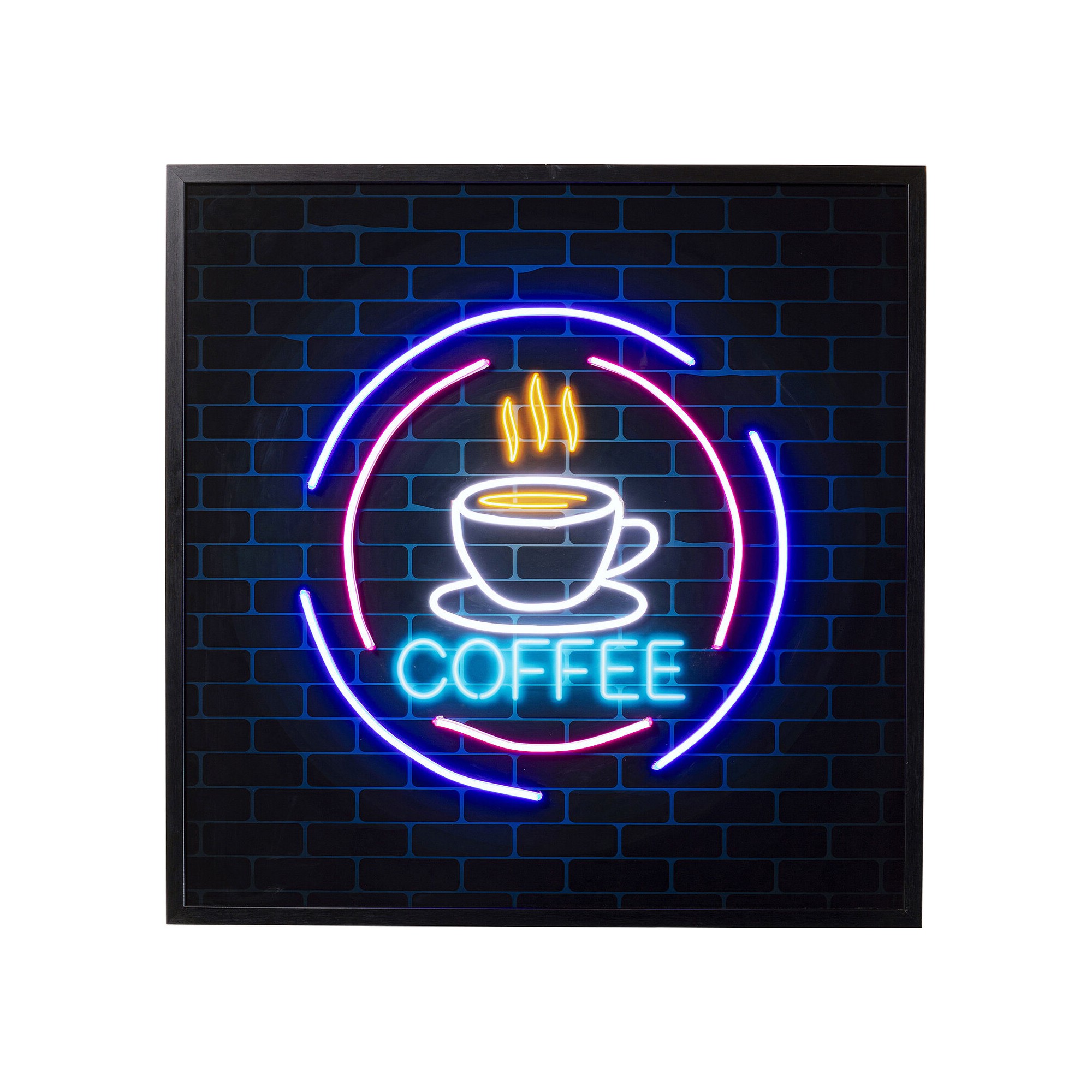 Picture Coffee LED 3D Kare Design