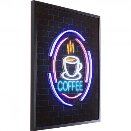 Picture Coffee LED 3D Kare Design