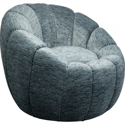 Swivel Armchair Fiori blue Kare Design