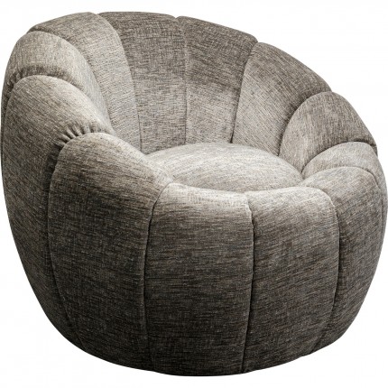 Swivel Armchair Fiori grey Kare Design